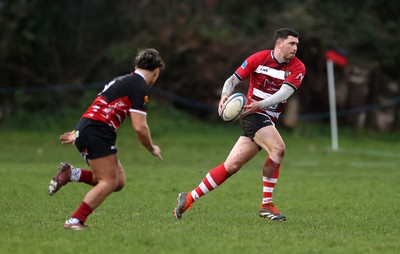 061225 - Llangennech v Brecon - WRU Premiership - Jake Newman of Brecon 