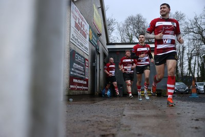 061225 - Llangennech v Brecon - WRU Premiership - Brecon come on for the second half