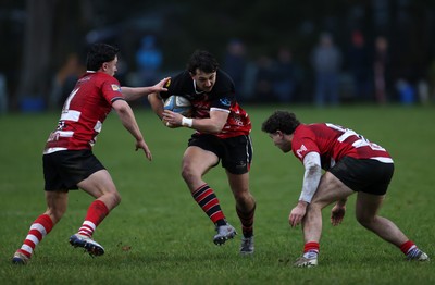 061225 - Llangennech v Brecon - WRU Premiership - Tiaan Evans of Llangennech 