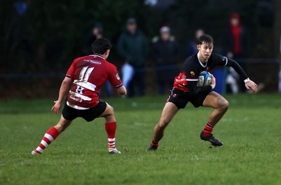 061225 - Llangennech v Brecon - WRU Premiership - Luke Davies of Llangennech 