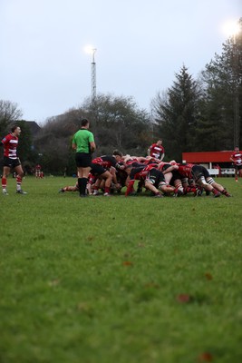 061225 - Llangennech v Brecon - WRU Premiership - Scrum
