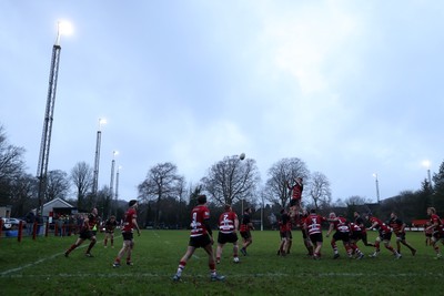 061225 - Llangennech v Brecon - WRU Premiership - Line out