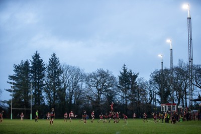 061225 - Llangennech v Brecon - WRU Premiership - Line out