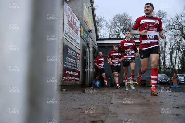 061225 - Llangennech v Brecon - WRU Premiership - Brecon come on for the second half