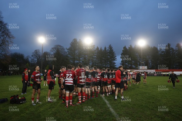 061225 - Llangennech v Brecon - WRU Premiership - Players tunnel at full time
