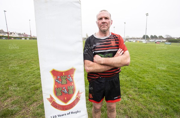 130424 - Llantwit Major v Tonyrefail RFC - Admiral National League 4 East Central - Llantwit Major player Shaun Shea, who at nearly 50 years of age has only ever played for the club and has over 700 appearances for the his home club