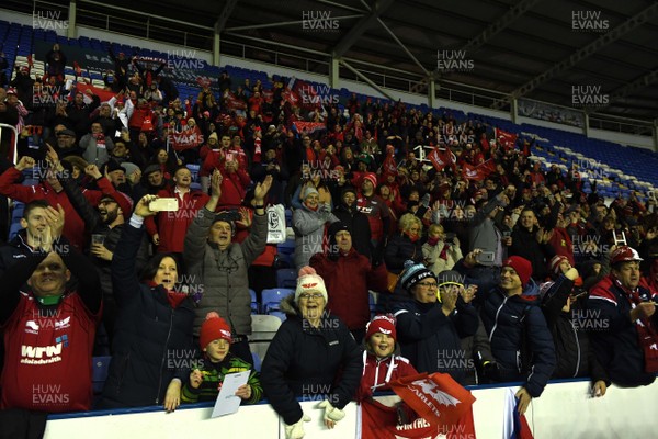 180120 - London Irish v Scarlets - European Rugby Challenge Cup - Scarlets fans at the end of the game