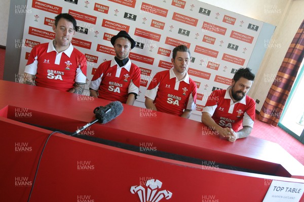 28.05.10 The Lost Prophets... The Lost Prophets rock band today(FRI) met up with the Welsh Rugby Team at their Vale of Glamorgan Hotel HQ. Some of the band took to the Press Conference area for interviews. 