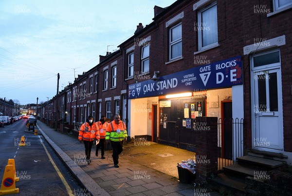160221 - Luton Town v Cardiff City - Sky Bet Championship - A general view of the Away Supporters entrance at Kenilworth Road, home of Luton Town
