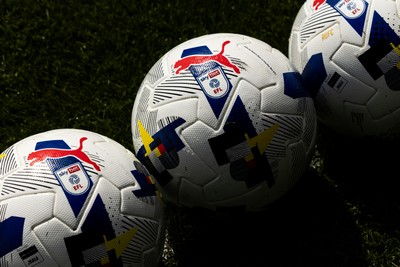 230825 - Luton Town v Cardiff City - Sky Bet League 1 - The EFL match day balls 