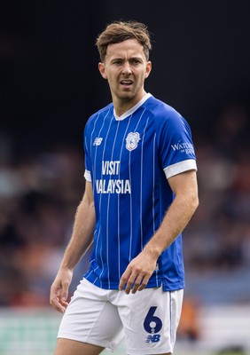 230825 - Luton Town v Cardiff City - Sky Bet League 1 - Cardiff City’s Ryan Wintle 