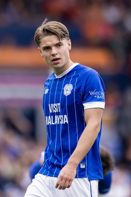 230825 - Luton Town v Cardiff City - Sky Bet League 1 - Cardiff City’s Cian Ashford 
