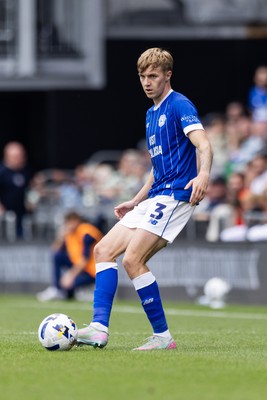230825 - Luton Town v Cardiff City - Sky Bet League 1 - Cardiff City’s Joel Bagan 