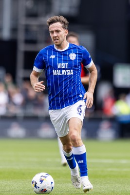 230825 - Luton Town v Cardiff City - Sky Bet League 1 - Cardiff City’s Ryan Wintle 