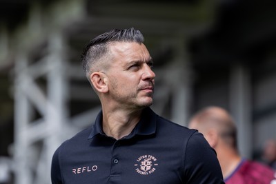 230825 - Luton Town v Cardiff City - Sky Bet League 1 - Luton Town manager Matt Bloomfield 