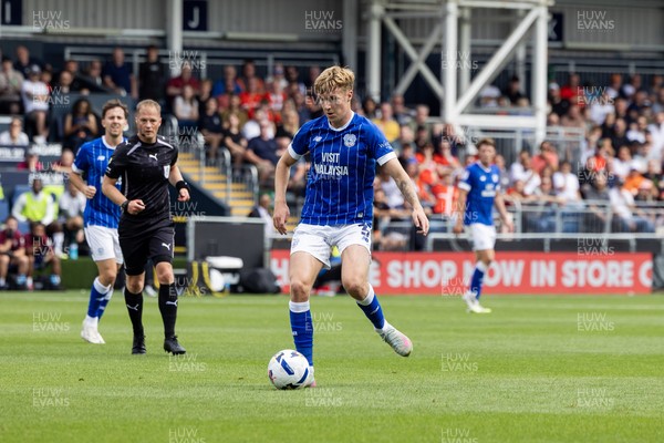 230825 - Luton Town v Cardiff City - Sky Bet League 1 - Cardiff City’s Joel Bagan 