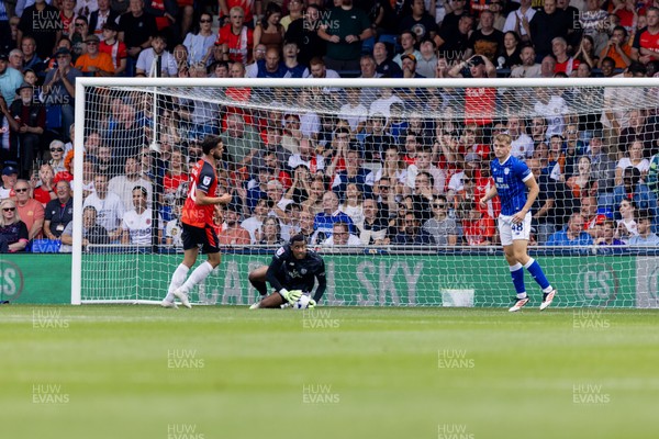 230825 - Luton Town v Cardiff City - Sky Bet League 1 - Cardiff City’s Nathan Trott