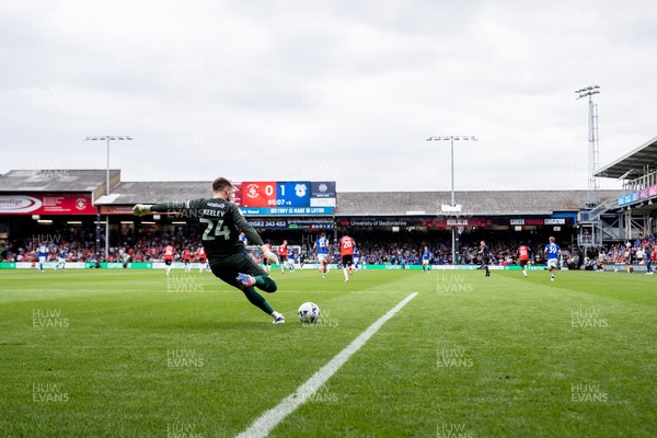 230825 - Luton Town v Cardiff City - Sky Bet League 1 - Luton Town’s Josh Keeley 