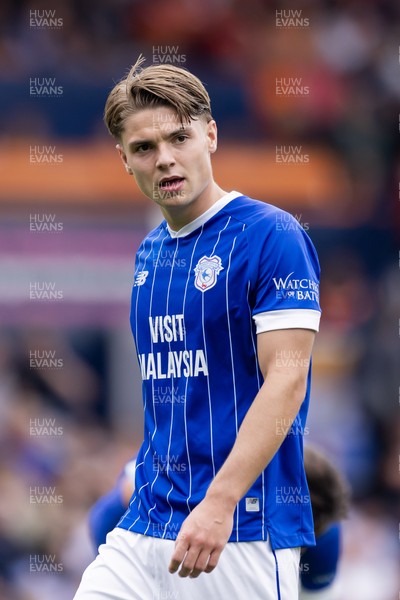 230825 - Luton Town v Cardiff City - Sky Bet League 1 - Cardiff City’s Cian Ashford 