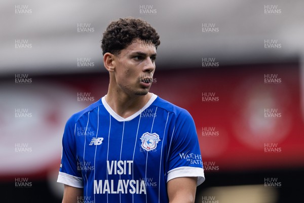 230825 - Luton Town v Cardiff City - Sky Bet League 1 - Cardiff City’s Yousef Salech 