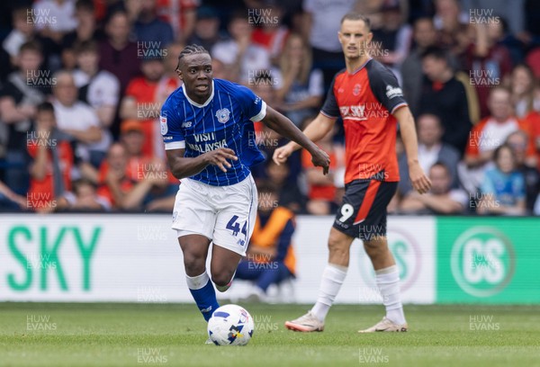 230825 - Luton Town v Cardiff City - Sky Bet League 1 - Cardiff City’s Ronan Kpakio