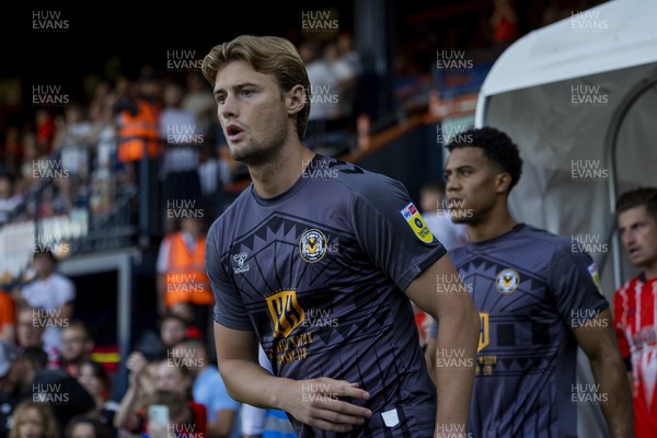 090822 - Luton Town v Newport County - Carabao Cup - Declan Drysdale of Newport County