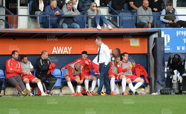 30092017 - Luton Town v Newport County - Sky Bet League Two A dejected Newport bench 