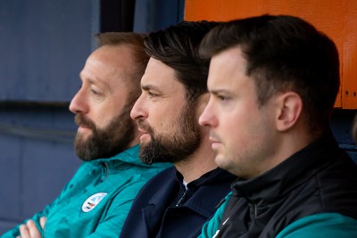 040323 - Luton Town v Swansea City - Sky Bet Championship - Russell Martin of Swansea City looks on