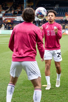 040323 - Luton Town v Swansea City - Sky Bet Championship - Swansea City squad warms up