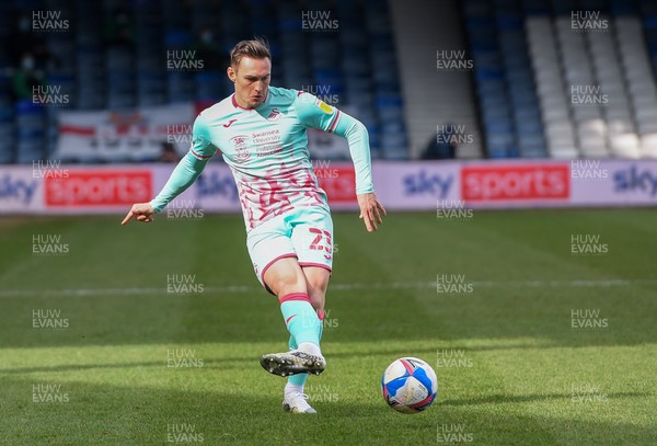 130321 - Luton Town v Swansea City - Sky Bet Championship - Connor Roberts of Swansea City 