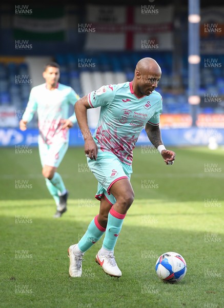 130321 - Luton Town v Swansea City - Sky Bet Championship - Andre Ayew of Swansea City 