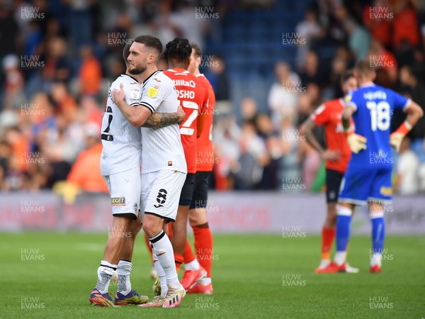 180921 - Luton Town v Swansea City - Sky Bet Championship - Matt Grimes of Swansea City at the final whistle