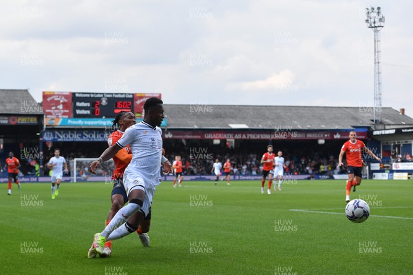 180921 - Luton Town v Swansea City - Sky Bet Championship - Ethan Laird of Swansea City