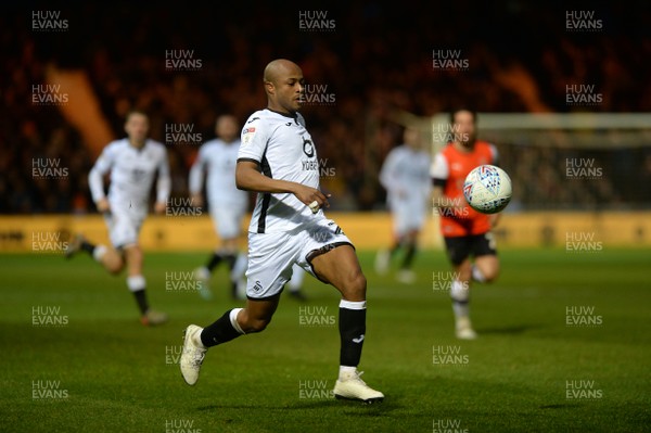 211219 - Luton Town v Swansea City - Sky Bet Championship -  Andre Ayew of Swansea