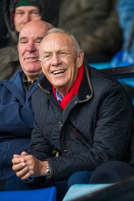 241026 - Cardiff v Bridgend Ravens - Super Rygbi Cymru (SRC) -  WRU chairman Lyndon Faulkner watches the game from the stand