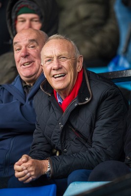 241026 - Cardiff v Bridgend Ravens - Super Rygbi Cymru (SRC) -  WRU chairman Lyndon Faulkner watches the game from the stand