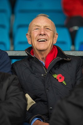 241026 - Cardiff v Bridgend Ravens - Super Rygbi Cymru (SRC) -  WRU chairman Lyndon Faulkner watches the game from the stand
