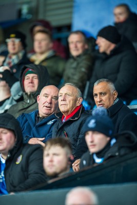 241026 - Cardiff v Bridgend Ravens - Super Rygbi Cymru (SRC) -  WRU chairman Lyndon Faulkner watches the game from the stand