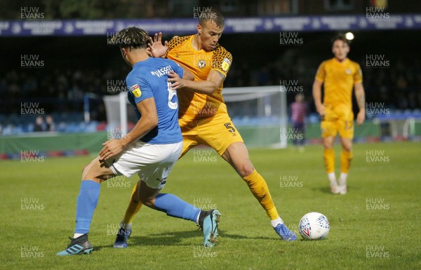 170919 - Macclesfield Town v Newport County - League 2 - Theo Vassell of Macclesfield Town and Kyle Howkins of Newport County 