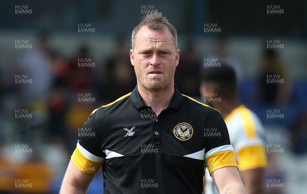 220419 - Macclesfield Town v Newport County, Sky Bet League 2 - Newport County manager Michael Flynn at the start of the match