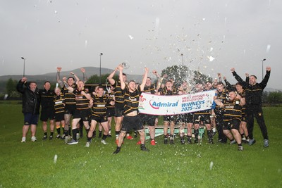 020526 - Maesteg RFC - Admiral National League 4 West Central Trophy Presentation - Maesteg RFC players celebrate winning their league 