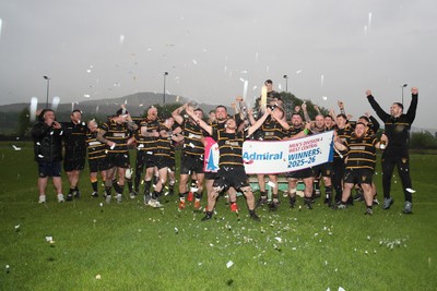 020526 - Maesteg RFC - Admiral National League 4 West Central Trophy Presentation - Maesteg RFC players celebrate winning their league 