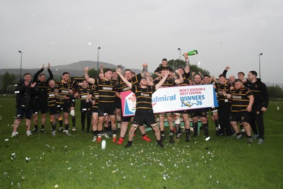 020526 - Maesteg RFC - Admiral National League 4 West Central Trophy Presentation - Maesteg RFC players celebrate winning their league 