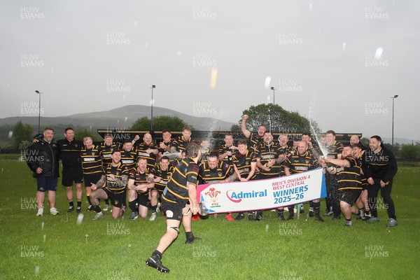 020526 - Maesteg RFC - Admiral National League 4 West Central Trophy Presentation - Maesteg RFC players celebrate winning their league 