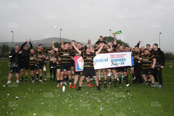 020526 - Maesteg RFC - Admiral National League 4 West Central Trophy Presentation - Maesteg RFC players celebrate winning their league 