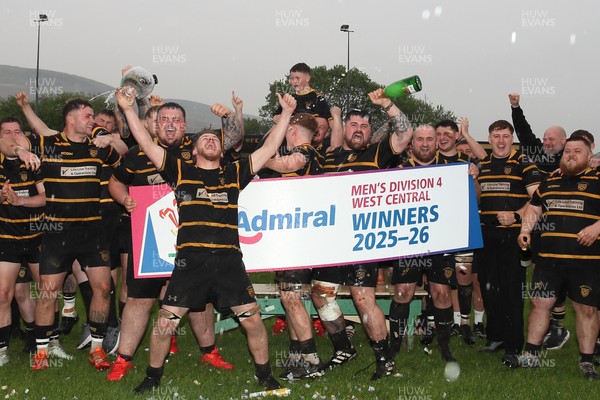 020526 - Maesteg RFC - Admiral National League 4 West Central Trophy Presentation - Maesteg RFC players celebrate winning their league 