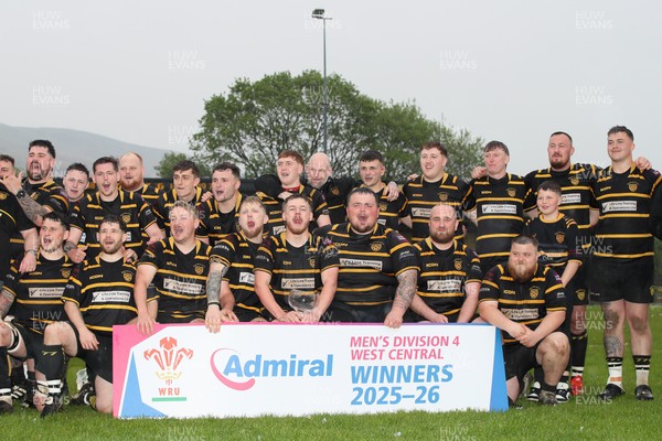 020526 - Maesteg RFC - Admiral National League 4 West Central Trophy Presentation - Maesteg RFC players celebrate winning their league 