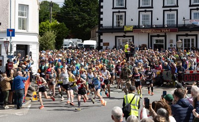 130626 - Man v Horse, Llanwrytd Wells - Competitors make their way around the course during the annual Man v Horse Race held at Llanwrytd Well, Powys, Wales