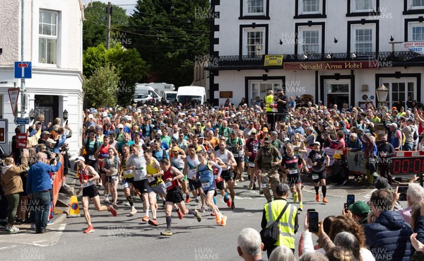 130626 - Man v Horse, Llanwrytd Wells - Competitors make their way around the course during the annual Man v Horse Race held at Llanwrytd Well, Powys, Wales