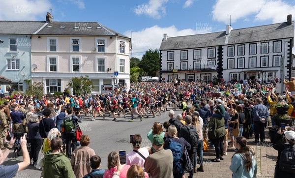 130626 - Man v Horse, Llanwrytd Wells - Competitors make their way around the course during the annual Man v Horse Race held at Llanwrytd Well, Powys, Wales